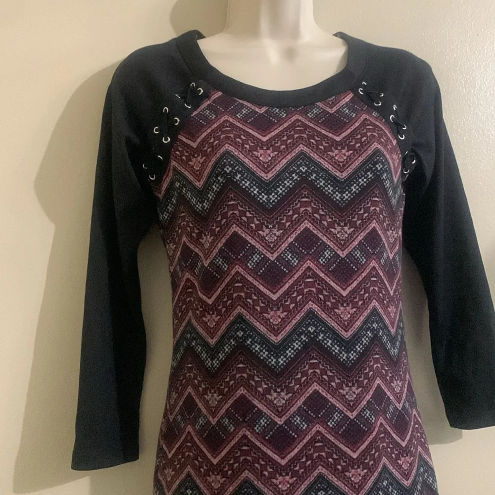 Three Pink Hearts Patterned dress small 79